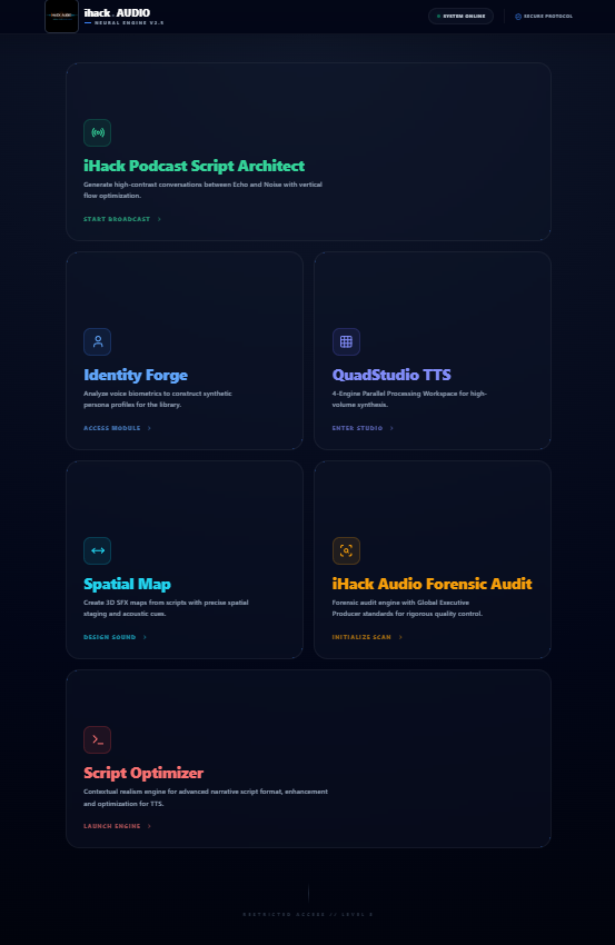 iHack Audio Ecosystem